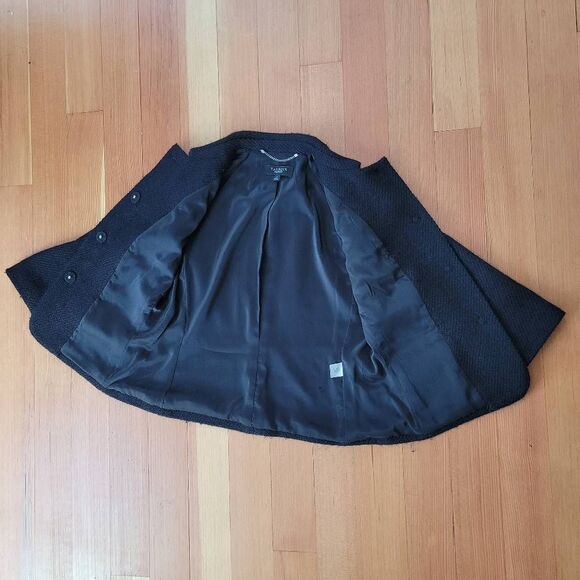 Talbots wool blend black chanel inspired blazer office workwear goth preppy acad - Picture 4 of 12